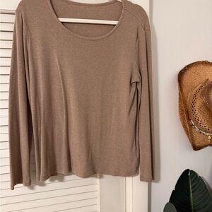 Women's Tan Long Sleeve Top